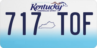 KY license plate 717TOF