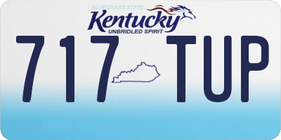 KY license plate 717TUP