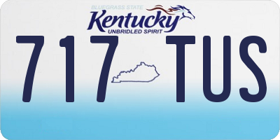 KY license plate 717TUS