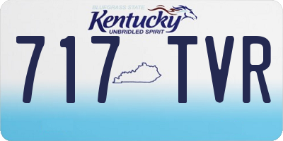 KY license plate 717TVR