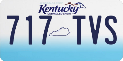 KY license plate 717TVS