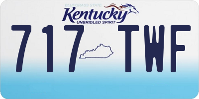 KY license plate 717TWF
