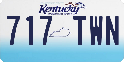 KY license plate 717TWN