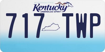 KY license plate 717TWP