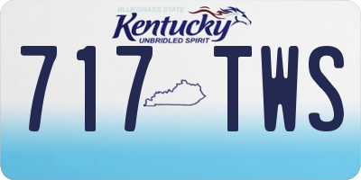 KY license plate 717TWS