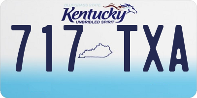 KY license plate 717TXA