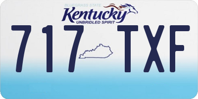 KY license plate 717TXF