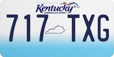 KY license plate 717TXG