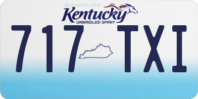 KY license plate 717TXI