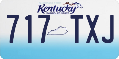 KY license plate 717TXJ