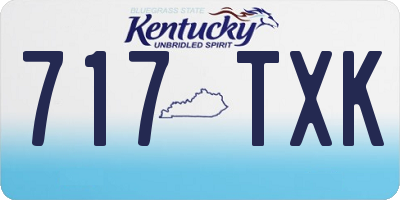 KY license plate 717TXK