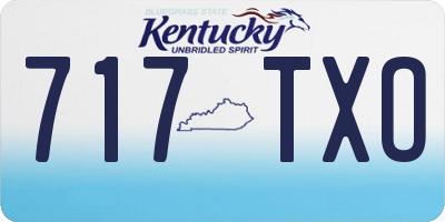 KY license plate 717TXO