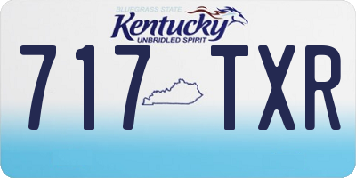 KY license plate 717TXR