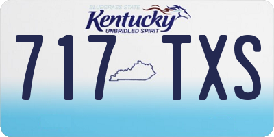 KY license plate 717TXS