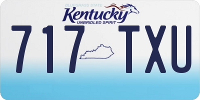 KY license plate 717TXU