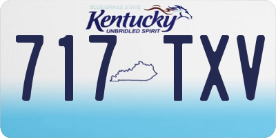 KY license plate 717TXV