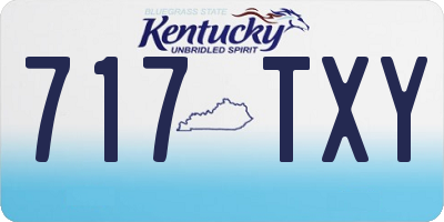 KY license plate 717TXY