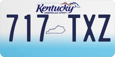 KY license plate 717TXZ