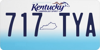 KY license plate 717TYA