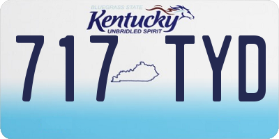 KY license plate 717TYD