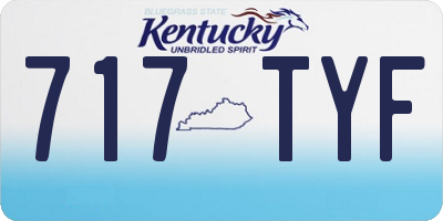 KY license plate 717TYF