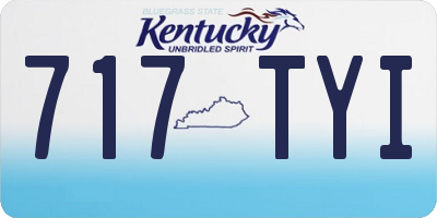 KY license plate 717TYI
