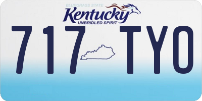 KY license plate 717TYO