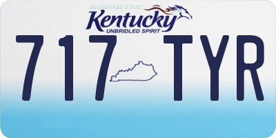 KY license plate 717TYR