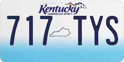 KY license plate 717TYS