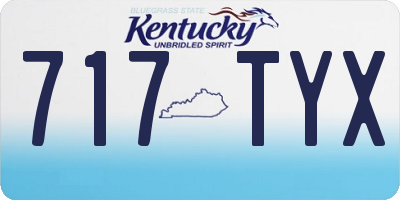 KY license plate 717TYX