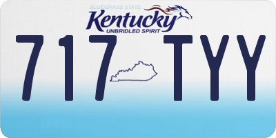 KY license plate 717TYY