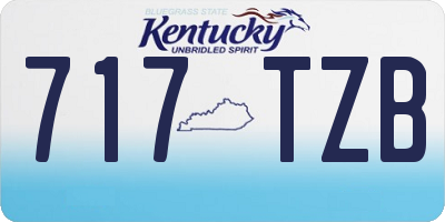 KY license plate 717TZB
