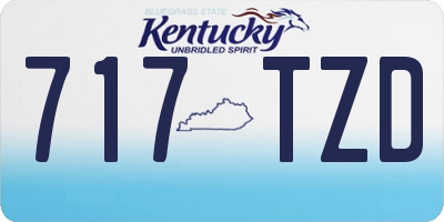 KY license plate 717TZD