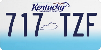 KY license plate 717TZF