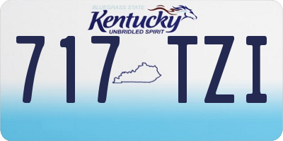 KY license plate 717TZI