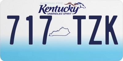 KY license plate 717TZK