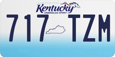 KY license plate 717TZM