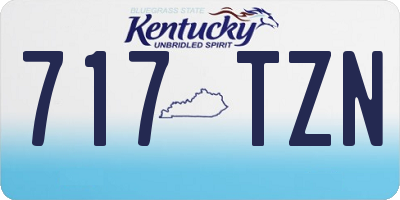 KY license plate 717TZN