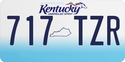 KY license plate 717TZR