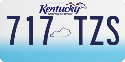 KY license plate 717TZS
