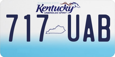 KY license plate 717UAB