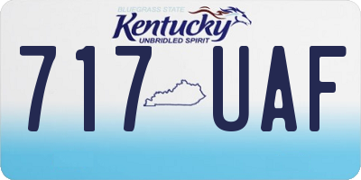KY license plate 717UAF