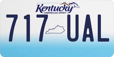 KY license plate 717UAL