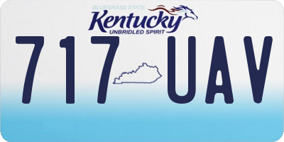 KY license plate 717UAV