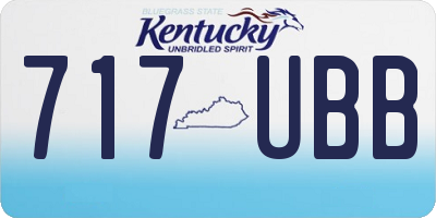 KY license plate 717UBB