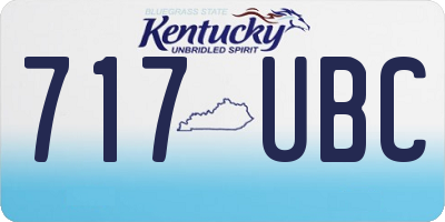 KY license plate 717UBC
