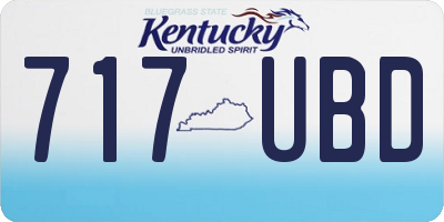 KY license plate 717UBD