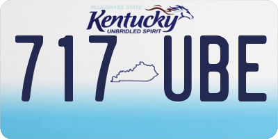 KY license plate 717UBE