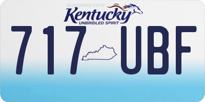 KY license plate 717UBF