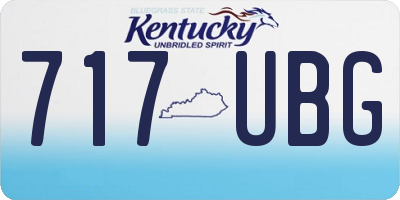 KY license plate 717UBG
